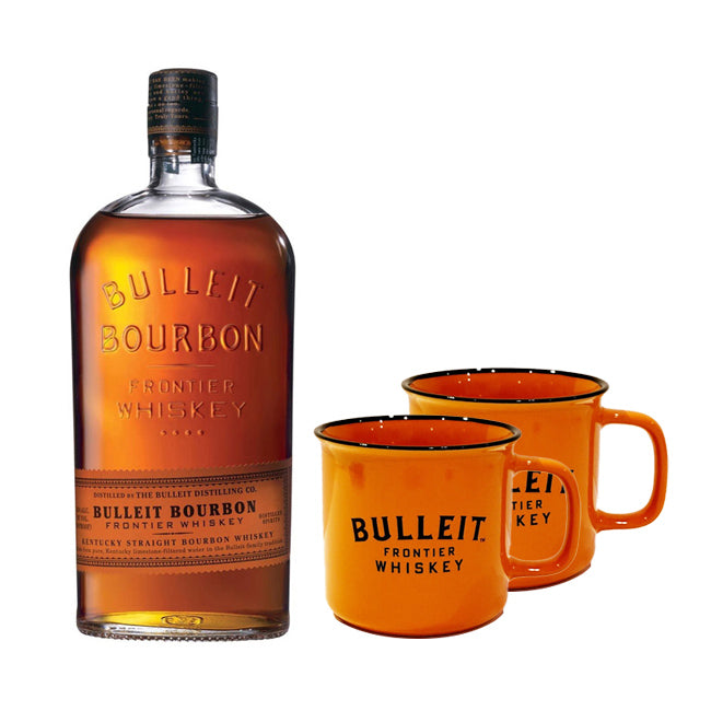 KIT BULLEIT BOURBON: Whiskey Bulleit 750cc + 2 Tazas Bulleit