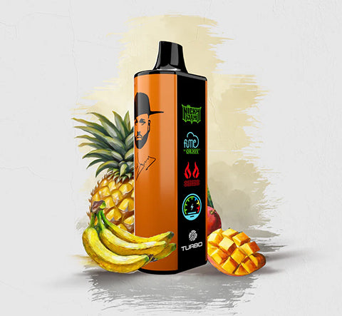 Vape Fume Nicky Jam 15000 Puff 0% Nic Yellow Amanecer (Mango Banana Pineapple)